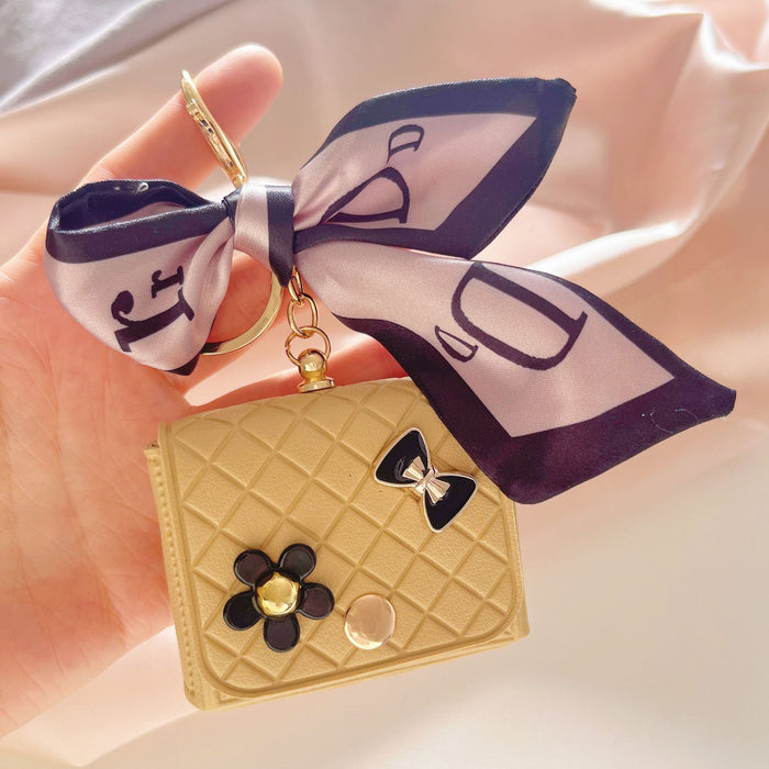 Wholesale Bow Leather Mini Coin Purse Keychain JDC-KC-ZhanLun018