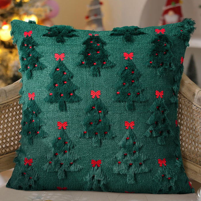 Wholesale Christmas bow embroidered pillowcase
