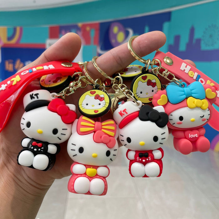 Wholesale Cute keychain cartoon figurine student backpack pendant car keychain small gift