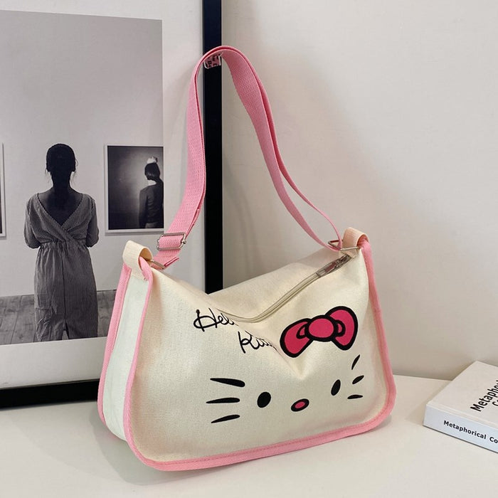 Wholesale Cartoon Cat Printed Shoulder Bag Women's All-match Crossbody Dumpling Bag Commuter Women's Bag