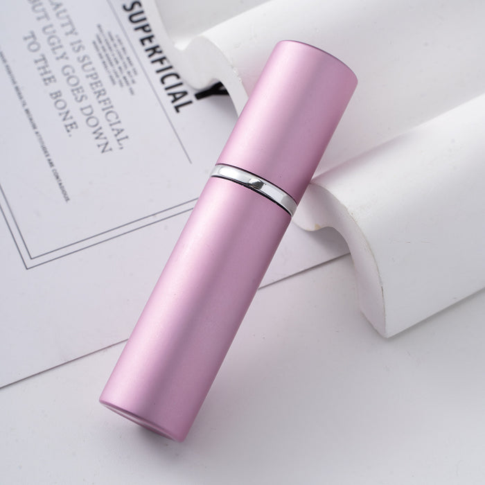 Wholesale 5ml Flat Head Glass Liner Spray Bottle Aluminum Shell Cosmetic Perfume Bottle Keychain JDC-KC-ZY044