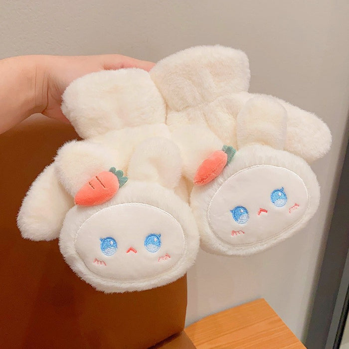 Wholesale children Cute plush cotton gloves