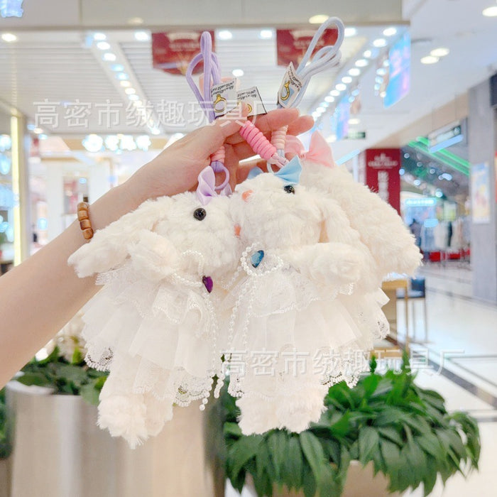 Wholesale Lace Skirt Rabbit Plush Toy Doll Bag Accessory Keychain Claw