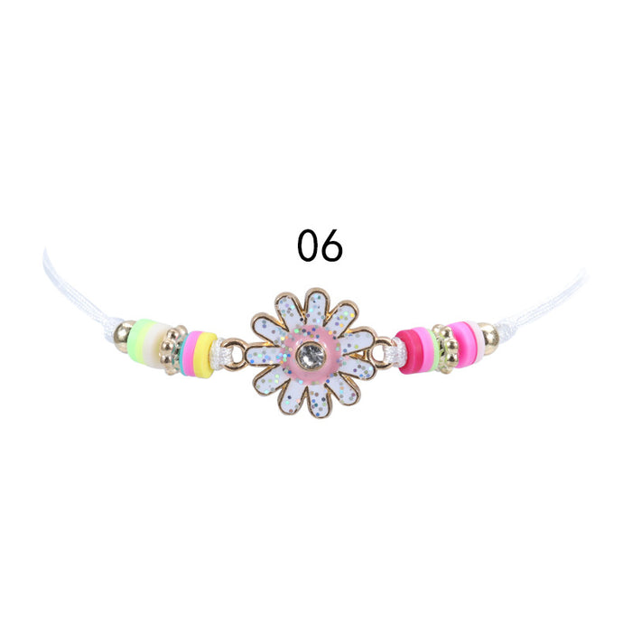 Wholesale Colorful Polymer Clay Braided Children's Bracelets JDC-BT-YiYe043