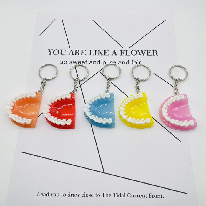 Wholesale Mini Resin Tooth Keychain JDC-KC-KangX002