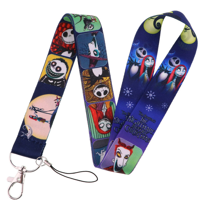 Wholesale Horror and thriller themed long phone lanyard with chest strap