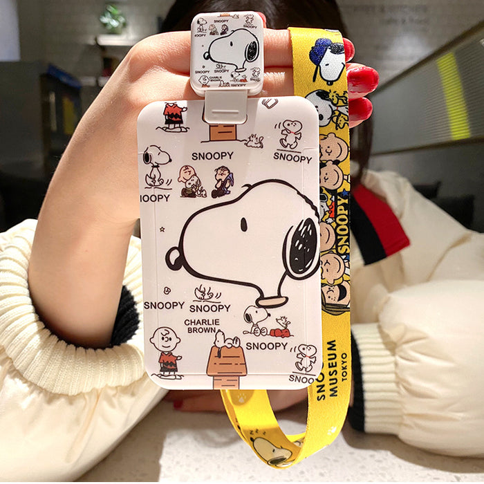 Wholesale Cute cartoon printed lanyard card holder and keychains.