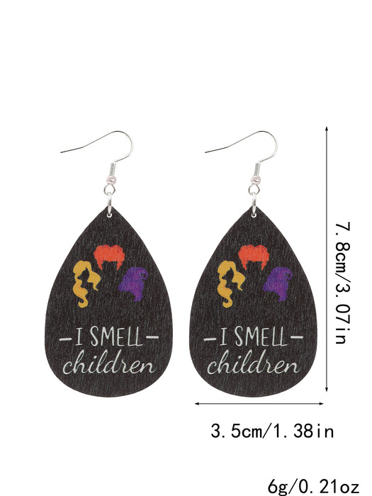 Wholesale hat boots hairstyle wooden wood earrings earrings