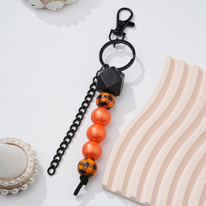 Wholesale Wood Bead Bead Keychain JDC-KC-HuiWen006