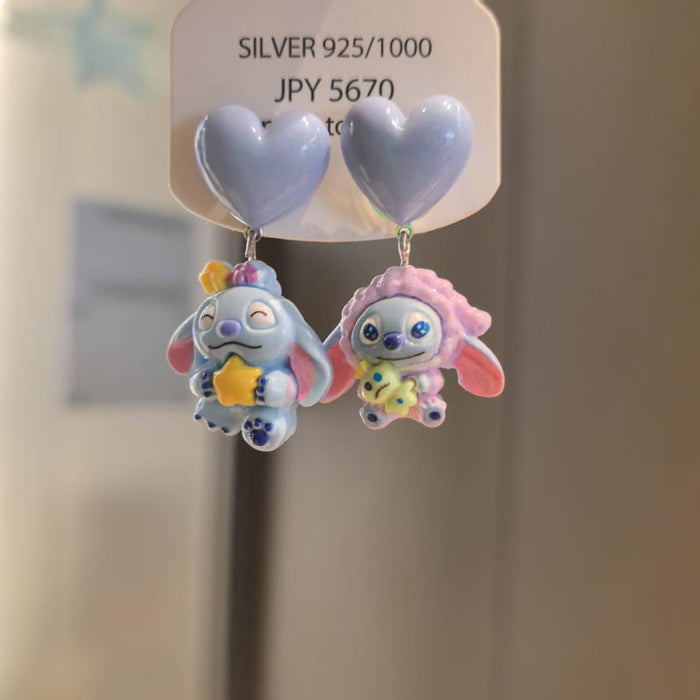 Wholesale Handmade fashionable funny cute silver needle earrings