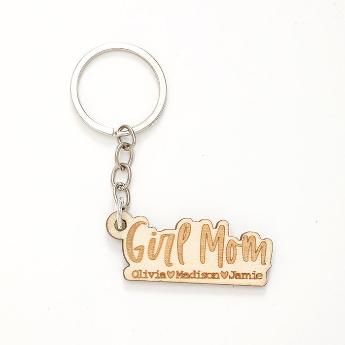 Wholesale Wooden Keychain Mother's Day JDC-KC-YiTian003