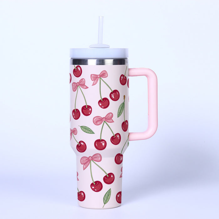 Wholesale Pink bow heart Stainless Steel  Thermos ice bullies cup