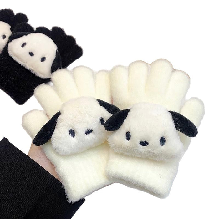Wholesale Cute plush fleece-lined and thickened gloves