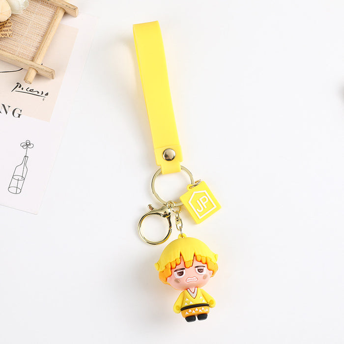 Wholesale Creative silicone doll anime key pendant Q version key chain backpack pendant