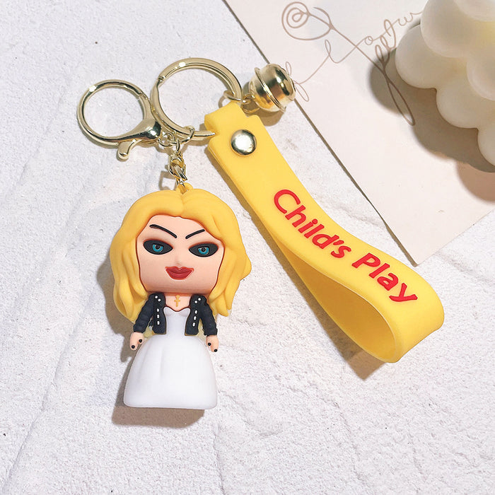 Wholesale Silicone Cartoon Doll Keychain JDC-KC-Qiwei016