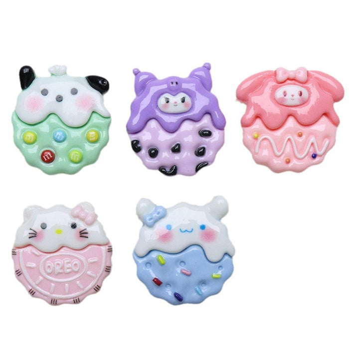 Wholesale 10PCS Cartoon Biscuit Series Resin Diy Decorative Patch Accessories JDC-FK-YaoL022