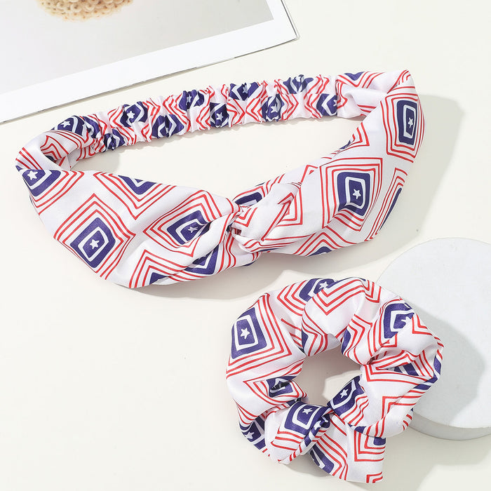 Wholesale Independence Day Fabric Scrunchie Set JDC-HD-ZheZ010