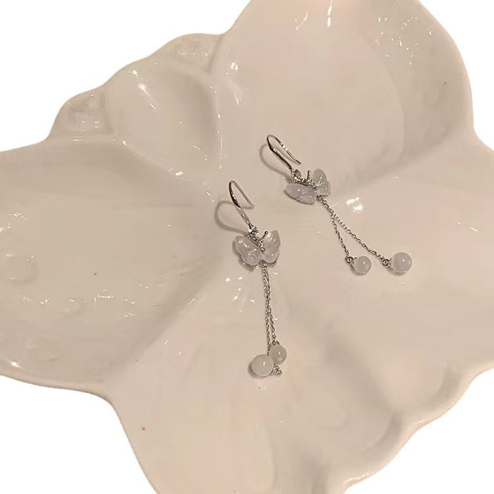 Wholesale Butterfly tassel earrings, new style, light luxury temperament, high-end feeling, earrings, niche temperament, unique earrings