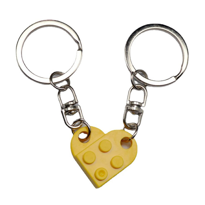 Wholesale Love Building Blocks Plastic Keychain JDC-KC-Maih001