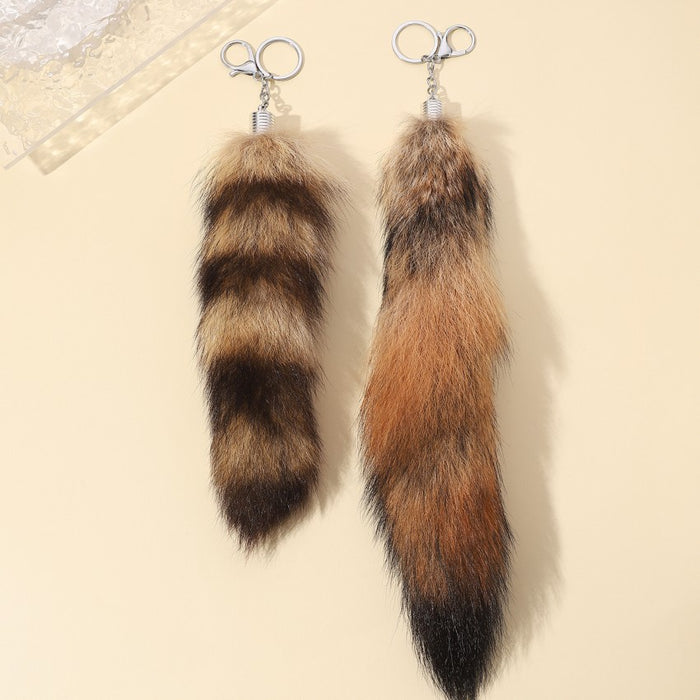 Wholesale Fox Tail Plush Keychain JDC-KC-RongRui045