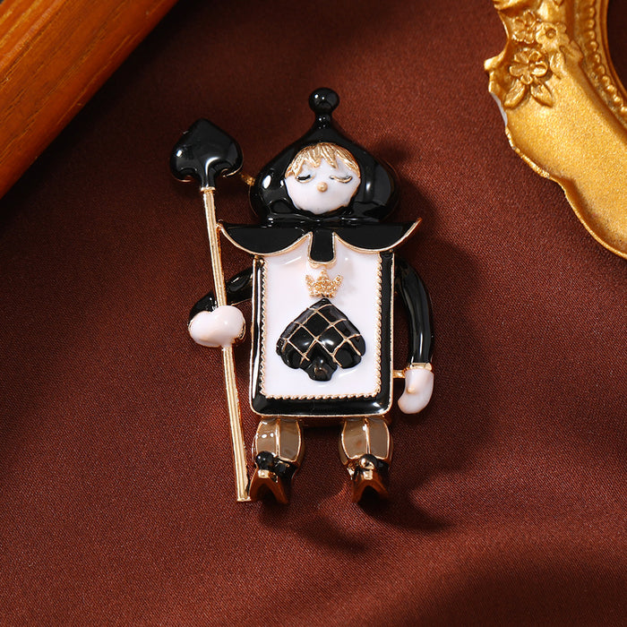 Wholesale Cute vintage red peach black peach soldier Brooches Christmas series alloy accessories