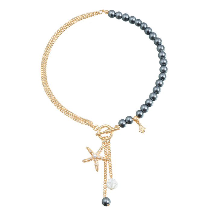 Wholesale Starfish Hand Palm Clavicle Necklace