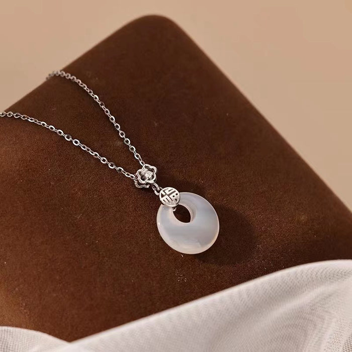 Wholesale Titanium steel necklace with micro inlaid zircon, light luxury, niche, collarbone chain, high-end, versatile accessory