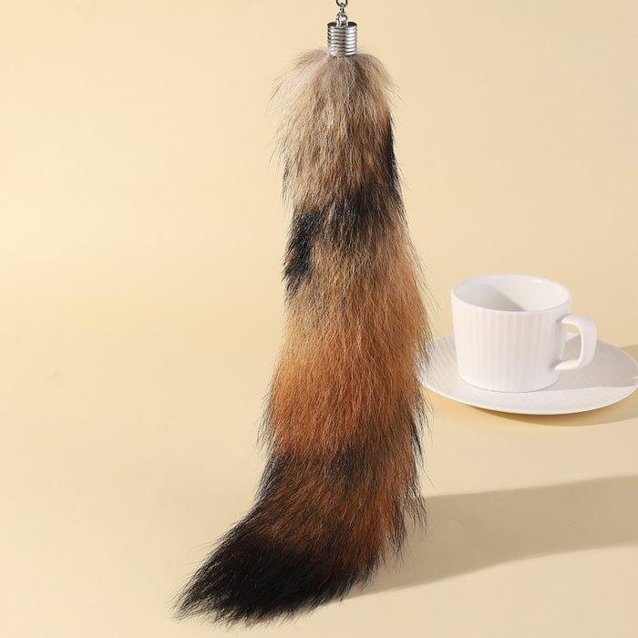 Wholesale Fox Tail Plush Keychain JDC-KC-RongRui045