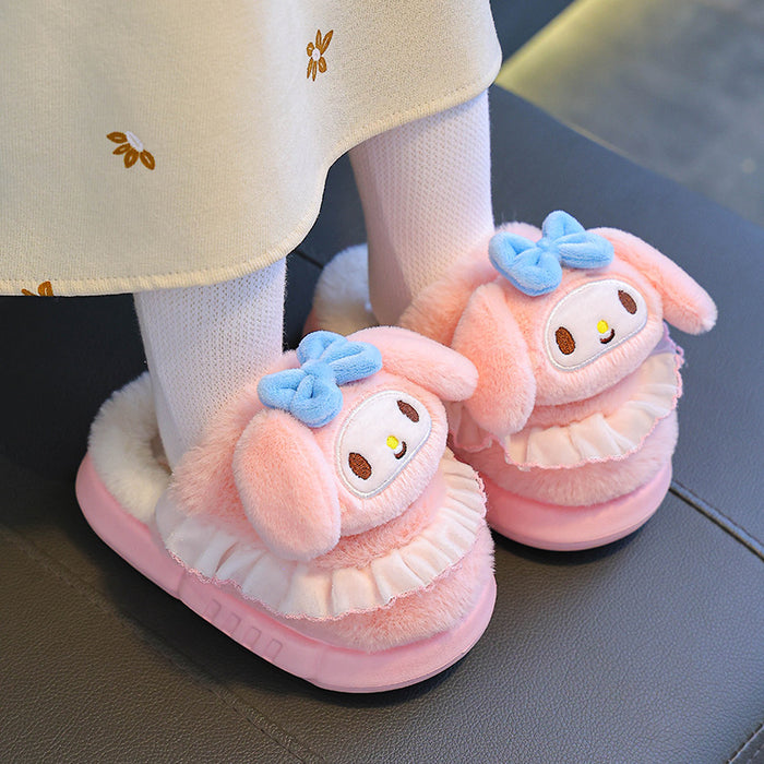 Wholesale Winter Children's Cotton Slippers for Girls To Keep Warm and Fluffy for Home Boys To Prevent Slipping and Cover Heels for Babies JDC-SP-Langd001