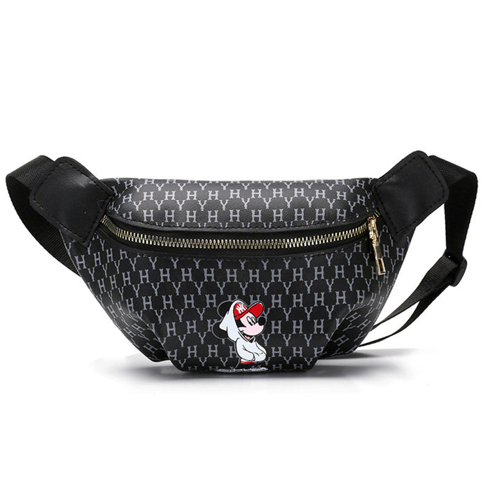 Wholesale PU Children's Chest Bag Cartoon Printed Waist Bag Crossbody Bag JDC-SD-YuanDuo005