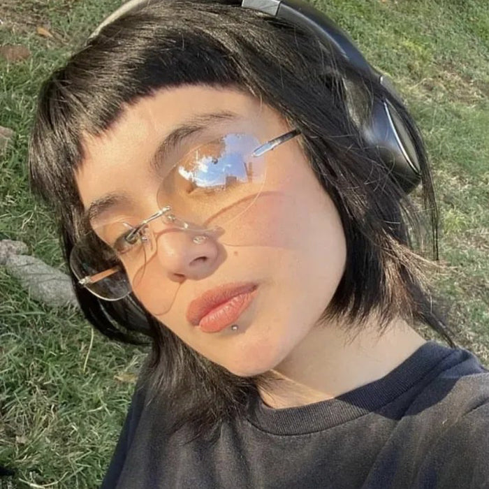 Wholesale Retro frameless oval sunglasses metal sunglasses sunglasses sunglasses sunglasses sunglasses