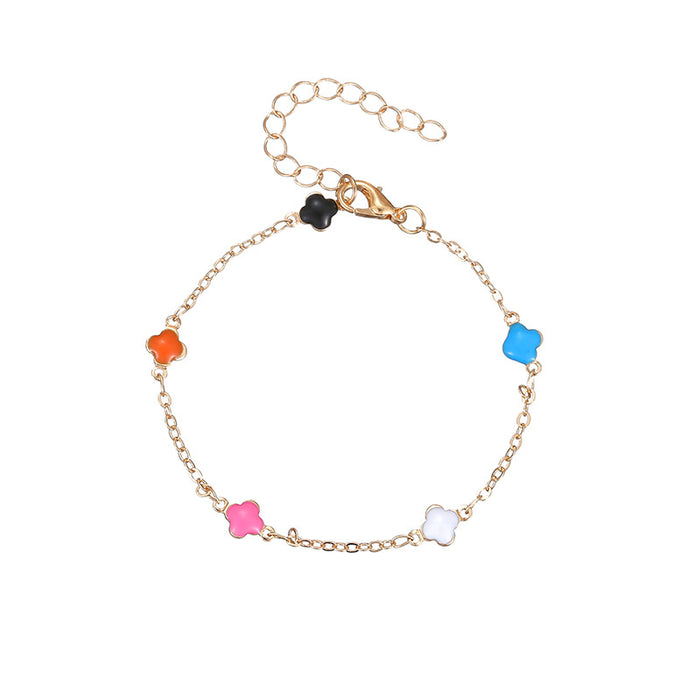 Wholesale Bracelet Colored Love Hand Jewelry Fashion Clover Bracelet