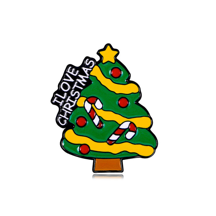 Wholesale Christmas Cute Cartoon Tree Badge Brooch