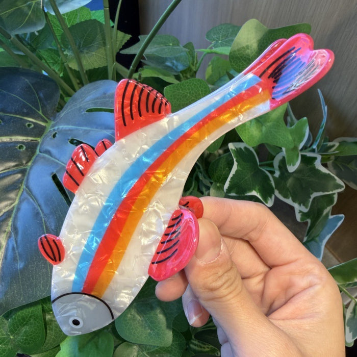Wholesale Tropical Fish Design Acrylic Hair Clip Ocean Series Trout Claw Clip