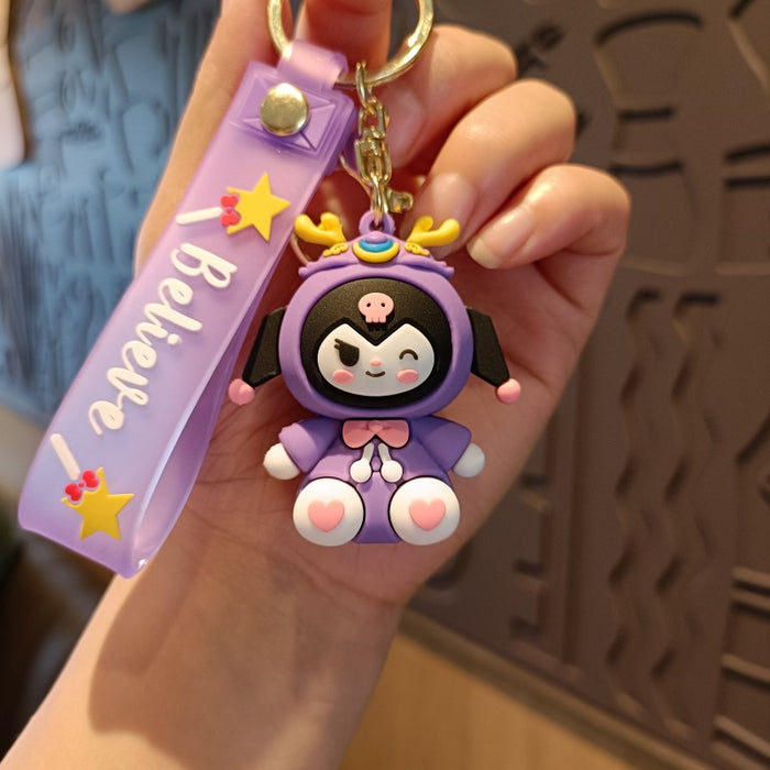 Wholesale Cute 3D Doll Silicone Keychain JDC-KC-MingT131