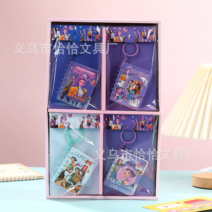 Wholesale 2pcs Cartoon Girl Group Pendant Coil Notebook Cartoon Creative Keychain