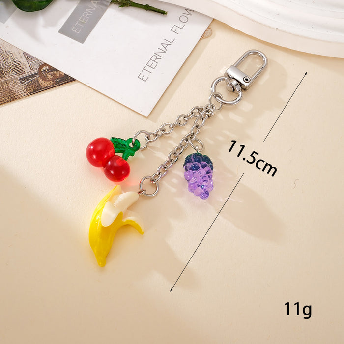 Wholesale Country Style Fruit Acrylic Keychain Pendant - Cute Fashion Accessory
