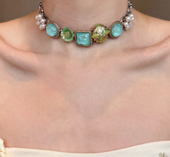 Wholesale Beaded stacking necklace Bohemian clavicle chain accessories