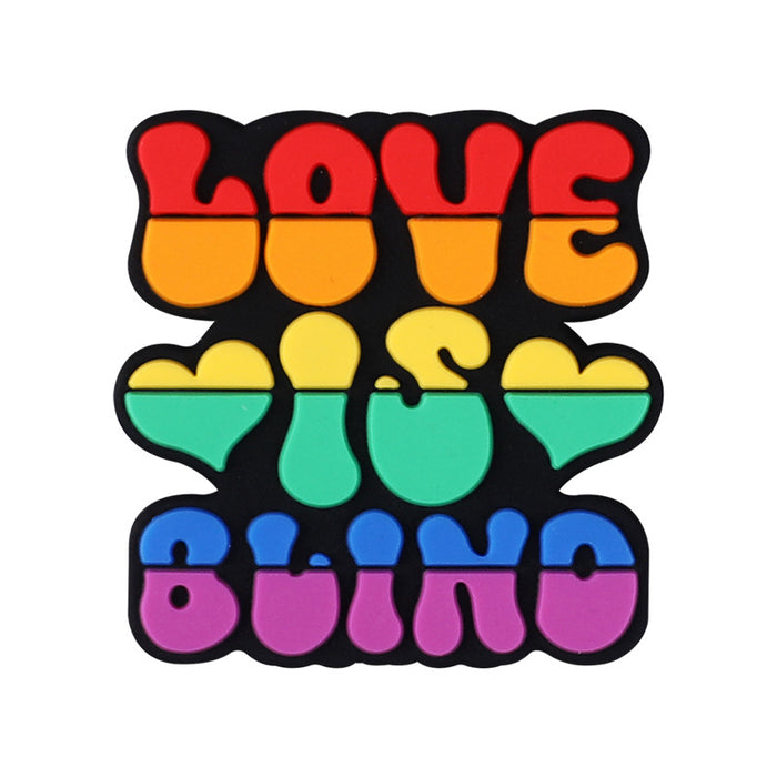 Wholesale 20pcs Rainbow Color Silicone Beads Phrases European and American Men' s and Women' s Jewelry Beaded Bracelets DIY English Glue Beads