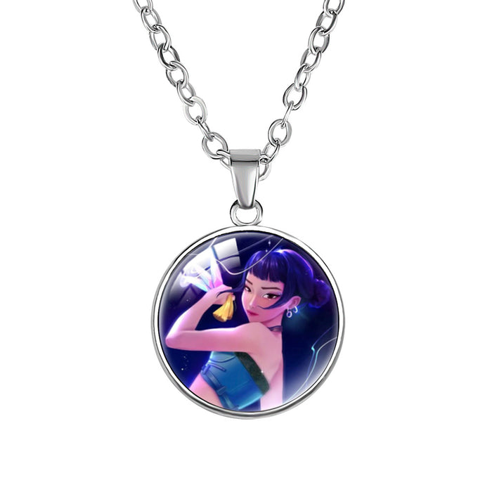 Wholesale KPOP Anime Crystal Pendant choker necklace