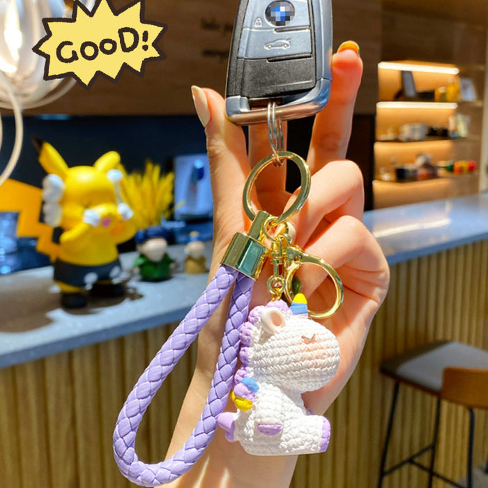 Wholesale Cartoon Resin Unicorn Keychain