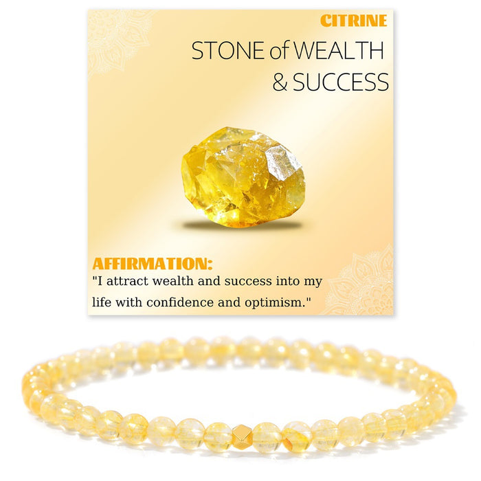 Wholesale 4mm stone bead bracelet with elastic cord