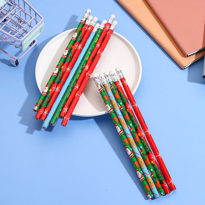 Wholesale Christmas pencil set with eraser