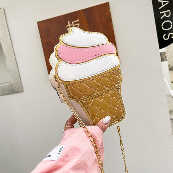 Wholesale Cute Ice Cream Bag Summer Cartoon Cake Bag Small Shoulder Crossbody Chain Bag Women's Bag