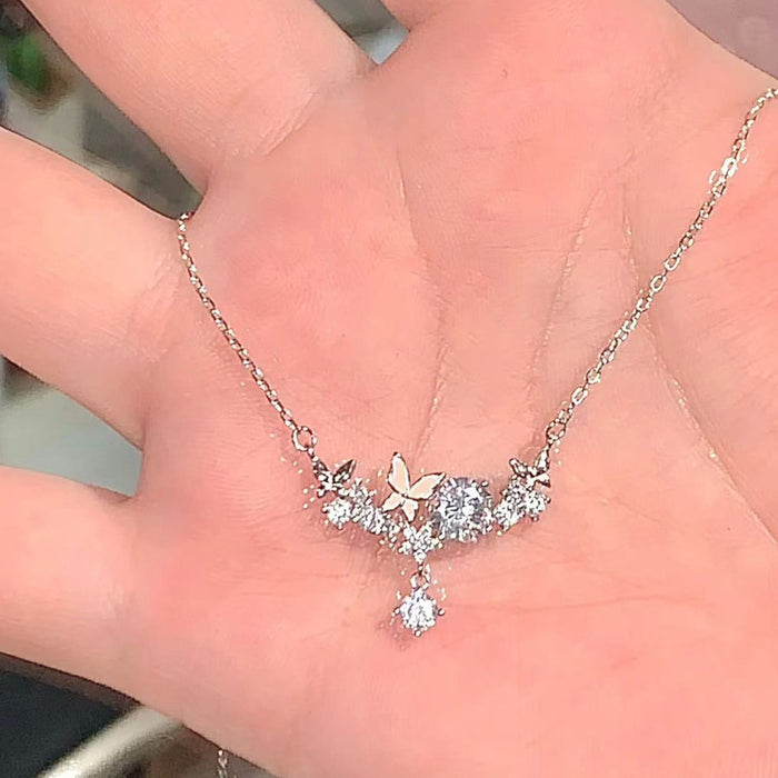 Wholesale Tassel Butterfly Necklace New Fashionable Light Luxury Design Clavicle Chain