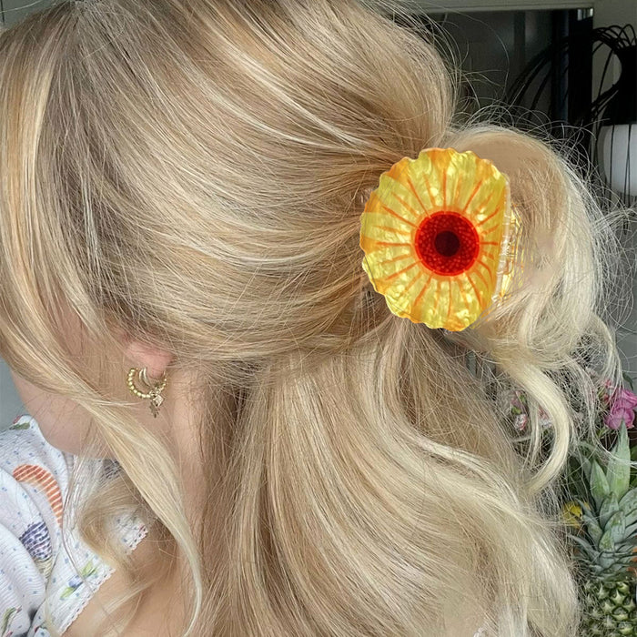 Wholesale Sunflower Acrylic Hair Clip Fashion Accessory for Everyday Styling Gift