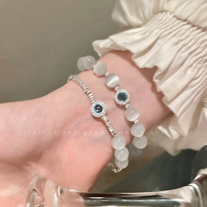 Wholesale Broken silver beaded bracelet with high-end feel and temperament