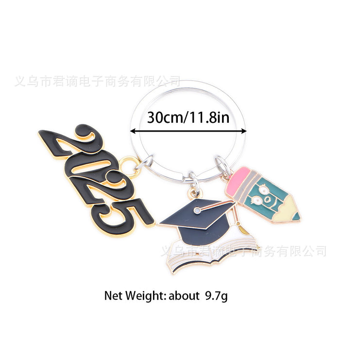 Wholesale bachelor cap book cap key chain graduation season gift key ring pendant