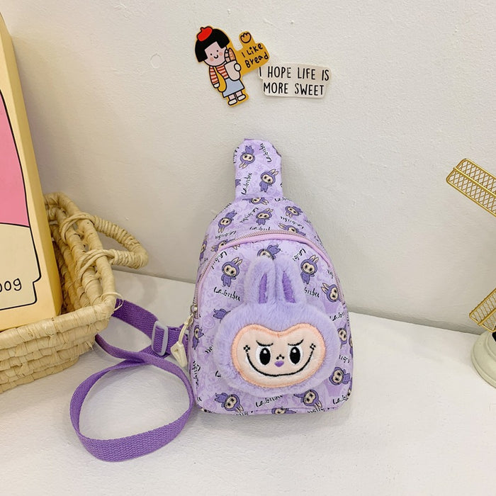 Wholesale Plush cartoon crossbody Mart rabbit bag girls crossbody bag l children' s chest bag