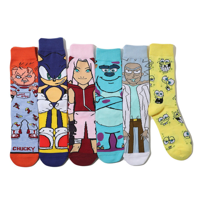 Wholesale Cotton Cartoon Socks Personality Cartoon Socks